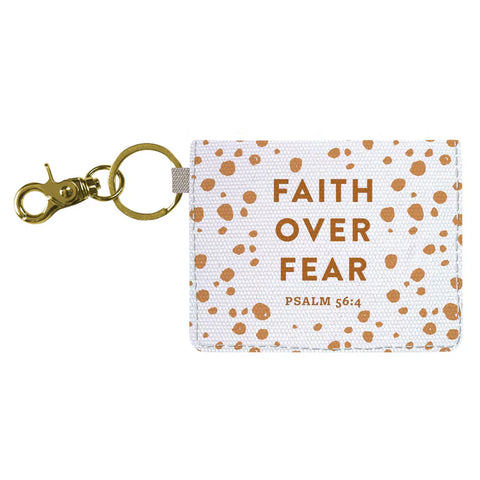 Faith Over Fear Keychain ID Case