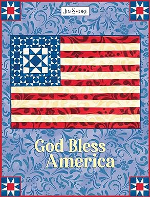 God Bless America Lined Journal with Blue Placeholder Ribbon