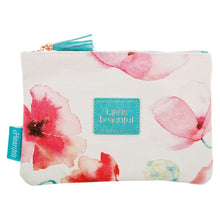 Life is Beautiful Canvas Zippered Pouch