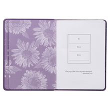 Strength & Dignity Purple Sunflower Faux Leather Handy-Sized Journal - Proverbs 31:25