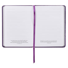 Strength & Dignity Purple Sunflower Faux Leather Handy-Sized Journal - Proverbs 31:25