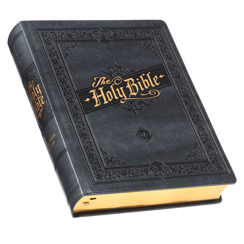 KJV Large Print Note-Taking Bible – Hardcover, Red Letter Edition, Journaling Margins