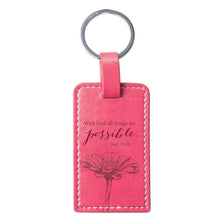 All Things are Possible Pink Key Ring- Matthew 19:26