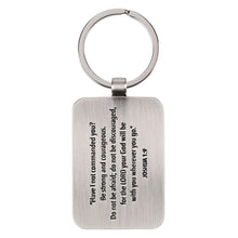 Be Strong & Courageous Black Key Ring in Gift Tin- Joshua 1:9