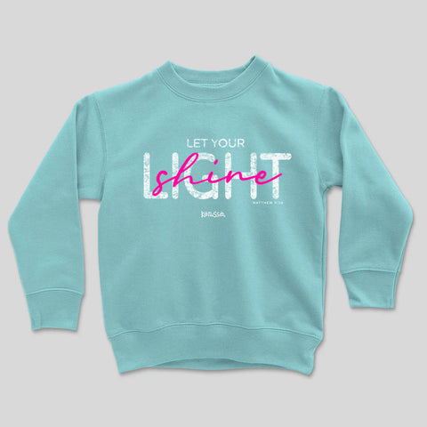 Kids Sweatshirt Shine The Light,Teal