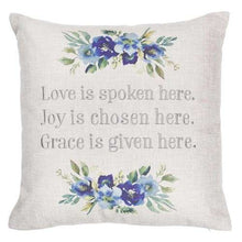 Almohada decorativa cuadrada Love Joy Grace