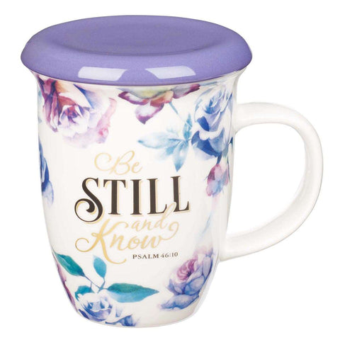 Be Still and Know Lidded Mug-Psalm 46:10