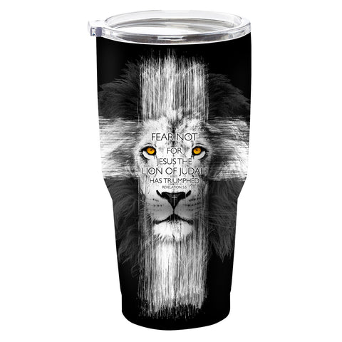 Lion of Judah Cross, 30 oz Stainless Steel Tumbler