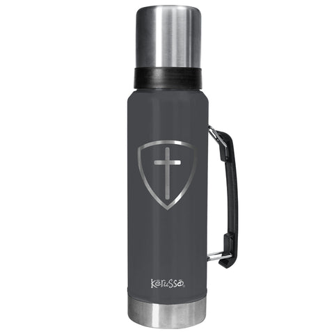 Magnum Steel Drink Tank 42 oz Thermos - Cross Shield