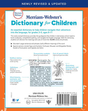 Merriam-Webster's Dictionary for Children: An Essential Dictionary for Students Ages 8-11