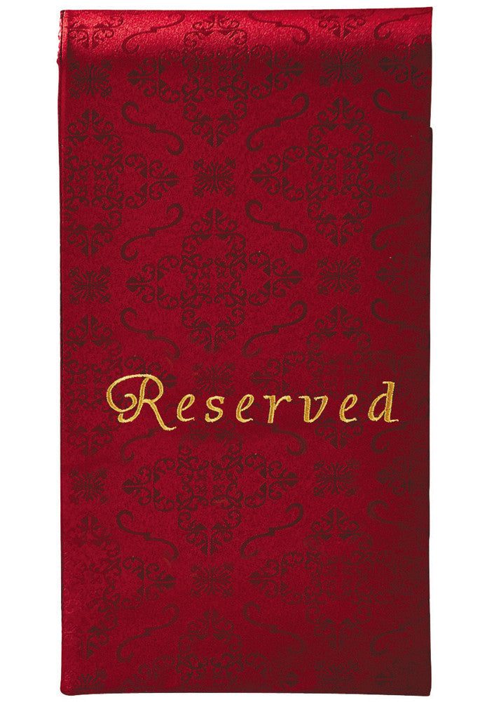 Pew/Chair Sash Reserved Burgundy