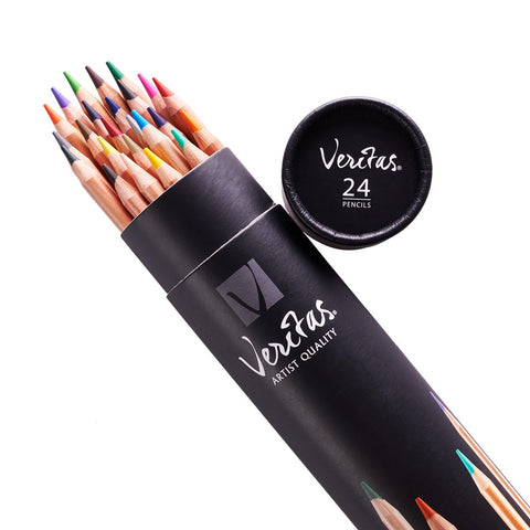 Veritas Coloring Pencils in Cylinder- Set of 24