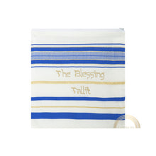 Royal Blue/Gold Christian Prayer Shawl Messianic Tallit & Matching Bag with Zipper