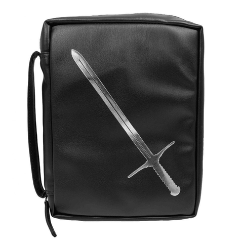 Sword of the Spirit Black Imitation Leather Bible Cover, Large