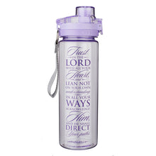 Trust in the Lord Plastic Water Bottle-Proverbs 3:5-6