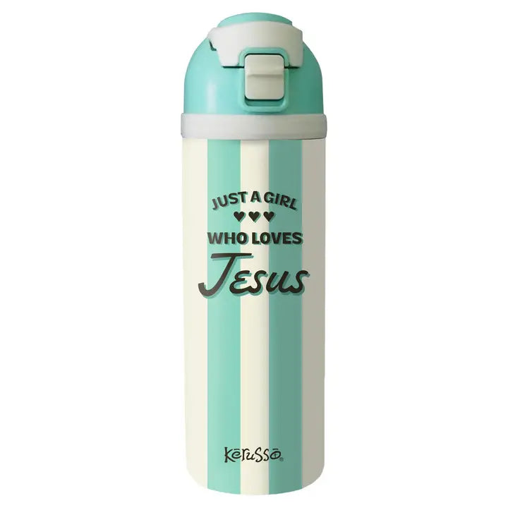 Just A Girl 24 oz Flip Top Drink Bottle