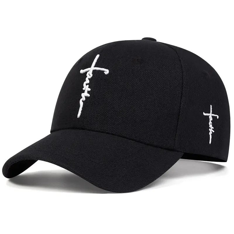 Faith Cross Embroidered Christian Baseball Cap