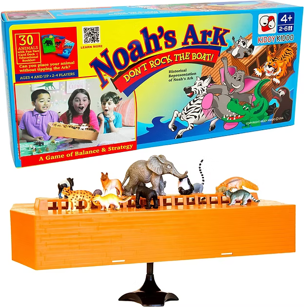Don't Rock The Boat: Noah's Ark Tabletop Balancing Board Game