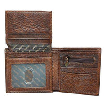 Strong and Courageous Full Grain Leather RDIF Blocking Wallet- Joshua 1:9