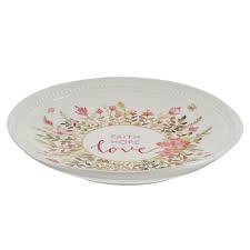 Faith, Hope, Love Ceramic Plate