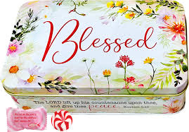 Blessed (Strawberry & Cream) Scripture Hard Candy in a Tin Can
