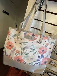 Love is Patient Coral Poppy Canvas Tote Bag for Women