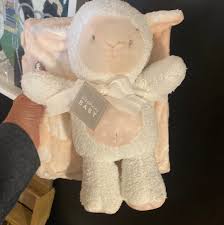Snuggle Fleece Crib Blanket And Plush Toy Set (Pink Lamb) 30