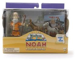 Noah's Ark Toy Figurine with a Mini Storybook