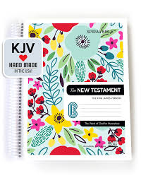 Spiral Bible™ - KJV New Testament - Field of Flowers Journaling Bible
