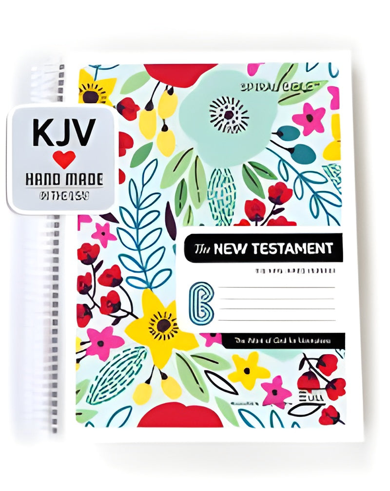 Spiral Bible™ - KJV New Testament - Field of Flowers Journaling Bible