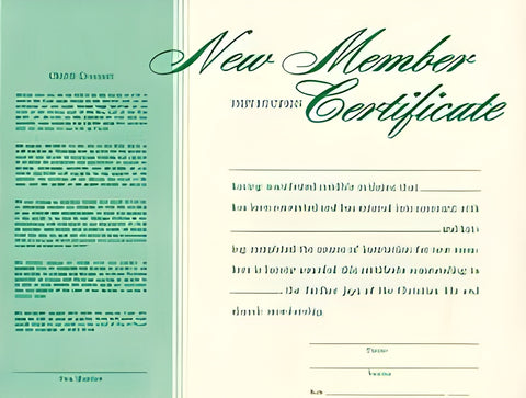 New Member Instruction Certificate - Flat Parchment (Pack of 6): Church Covenant