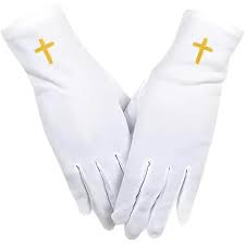 White Glove w/Antique Gold Cross (All Sizes)