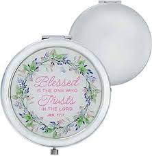 Blessed is the One Compact Silver Mirror