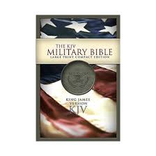 KJV Large Print Compact Military Bible, Green