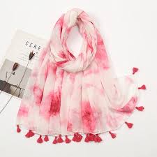 Cherish Every Moment Scarf, Coral Red Poppy