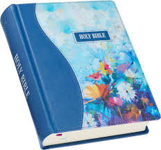 KJV Note-Taking Bible, Blue Floral