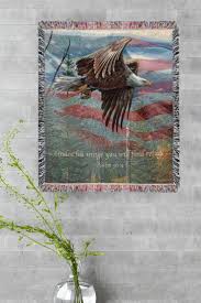 May Freedom Forever Fly Tapestry Throw- 50”X60”