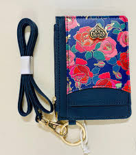 Heart and Roses Faux Leather ID Card Holder