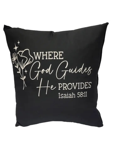 Where God Guides Christian Pillow - Accent Pillow