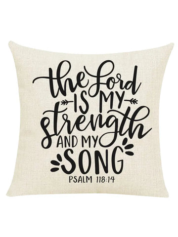 The Lord Is My Strength and My Song Christian Throw Pillow