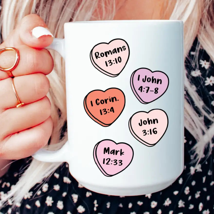 Hearts Scripture Mug
