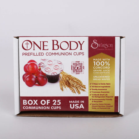 Communion Cups One Body/Pre-Filled 25 Pk