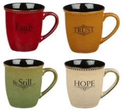 Faith, Hope, Trust and Be Still Mug Set