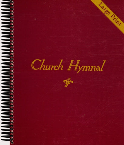 Church Hymnal Spiral Bound, Large Print