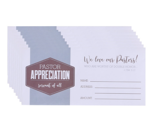 Church offering envelope for Pastor Appreciation (Pack of 100) WE LOVE OUR PASTORS!