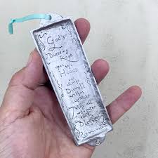 Bless This House Pewter Mezuzah Plaque (Wall Mount)