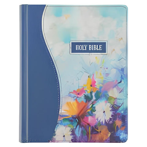 KJV Note-Taking Bible, Blue Floral