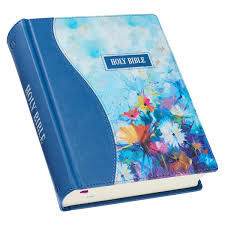 KJV Note-Taking Bible, Blue Floral