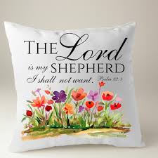 The Lord Is My Shepherd Christian Throw Pillow