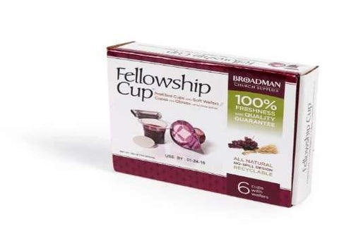 Fellowship Cup® Prefilled Communion Cups- Juice and Wafer Set/ 6PK